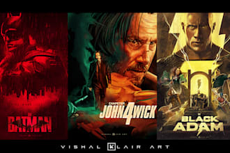transform your movie idea into a stunning illustrated poster