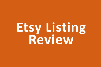 review your etsy listings and give you recommendations