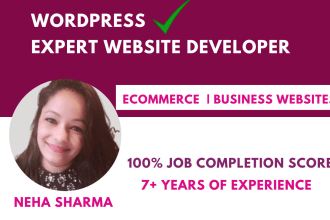 be wordpress developer do custom wordpress website development ecommerce expert