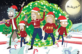 draw you a rick and morty christmas card