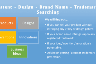 do trademark search, patent search, and patent check for you