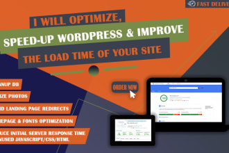 optimize, speed up wordpress and improve the load time of your site