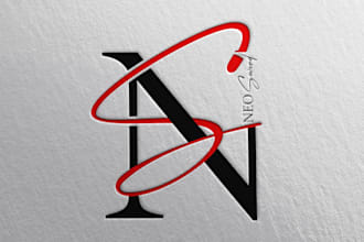 create unique initial letter logo design