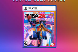 create a custom nba 2k or madden cover for you