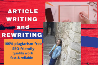 write and rewrite   compelling, high quality articles in 1 day