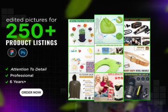 do product picture editing, design amazon listing graphics