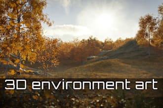 make 3d environment renders for banners, cover arts, posters