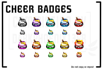 create a set of cheer badges or bit badges for you