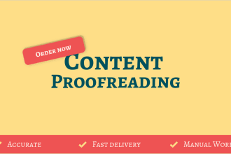 proofread your english text, check grammar, and spelling