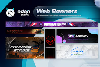 design animated web banners for ads ,discord, fivem