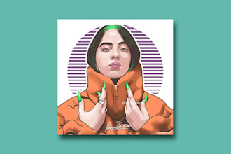 draw an exclusive digital painting based on your photo