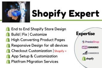 build, design, fix and customize your shopify store