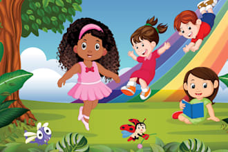 create children story book illustration