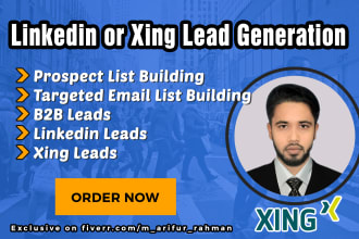 do b2b lead generation and prospect list building by using xing or crunchbase
