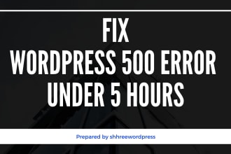fix wordpress 500, 404, critical and fatal error