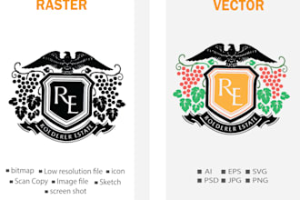 vectorize redraw and recolor your low res logo