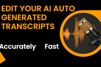 accurately edit proofread auto generated ai transcripts content