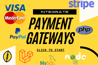 integrate any payment gateway to your website or app