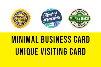 do minimal business card, unique visiting card