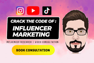consult and research youtube tiktok instagram influencer, influencer marketing