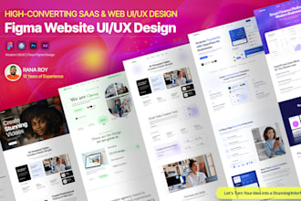 design high converting website UI UX, and saas landing pages in figma