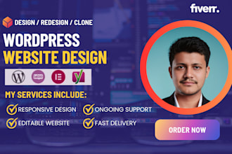 create wordpress website design, redesign, clone, wordpress website development