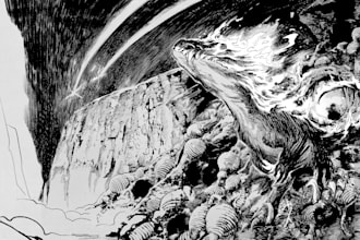 draw and design dragons and monsters artwork or concept