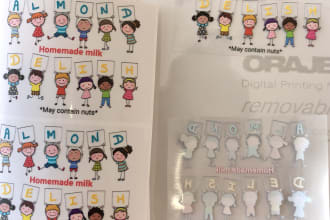 print custom clear stickers any shape and any size