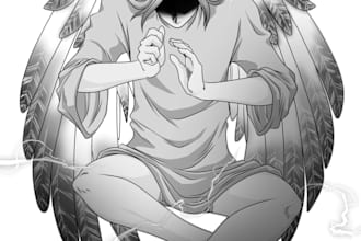 make character design in black and white