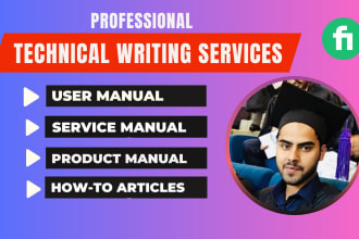 be your professional technical writer, user manual writing, and documentation