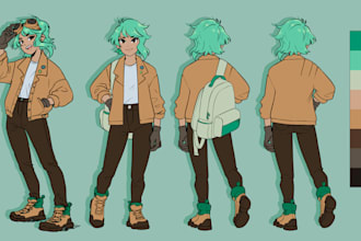 make a character concept reference sheet for you