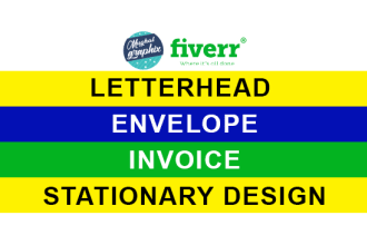 do letterhead, envelope, invoice, stationary design