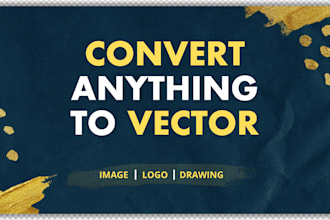 convert jpeg raster image, logo, drawings to vector