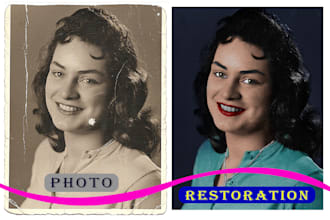 color your black and white photos and damaged repair