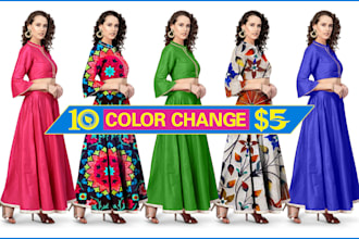 do color change, pattern change, and color correction in photoshop
