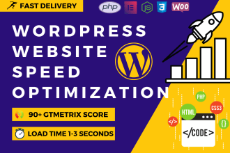 do wordpress speed optimization, increase website page speed