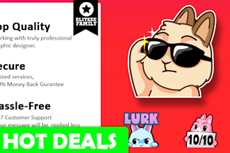 create cool animals emotes for kick, twitch or discord, cute emotes
