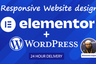 design wordpress website by elementor pro within 24 hrs