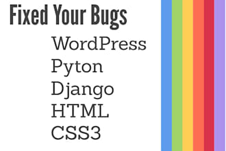 fix wordpress html css3 python django issues and bugs