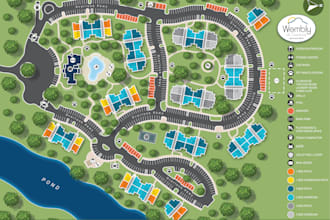 do photoshop house rv park subdivision vector map drawing