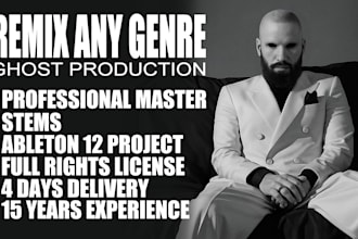professionally remix your track, techno, house, all genres
