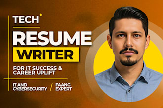 write your professional resume for IT, cybersecurity, software engineer and tech