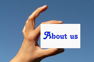 write a professional about us page