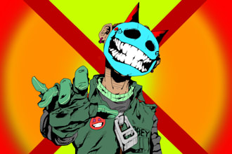 draw high quality custom illustrations in any art style