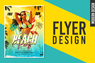 do unique party, event flyer, and instagram flyer design