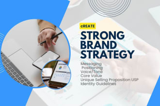 research and create a brand strategy for business, companies, and products