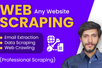 do web scraping and email extraction of any website