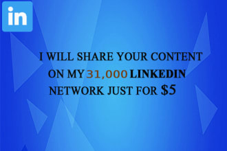 share your content with over 40k linkedin connections