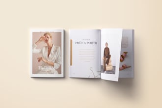 design an aesthetic and neat fashion magazine