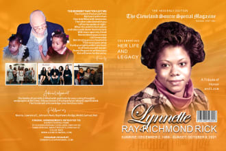 do event, obituary booklet, eulogy, funeral flyer in 3hrs